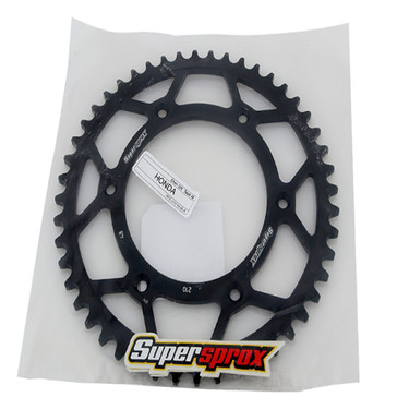 Supersprox Rear Steel Sprocket Black 48T for Honda 100 YB 18, XR 650 R 00-07