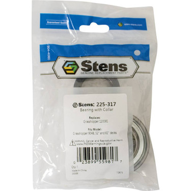 New Stens Bearing With Collar 225-317 for Grasshopper 120081