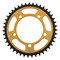 Supersprox - Steel & Aluminum Gold Stealth sprocket, 43T, Chain Size 525, RST-7-43-GLD