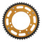 Supersprox - Steel & Aluminum Gold Stealth sprocket, 50T, Chain Size 420, RST-457-50-GLD