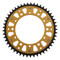 Supersprox - Steel & Aluminum Gold Stealth sprocket, 49T, Chain Size 520, RST-1308-49-GLD