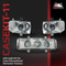 12V LED Headlight Kit Flood/Spot Combo Off-Road Light CaseKit-11