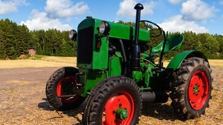 Green tractor