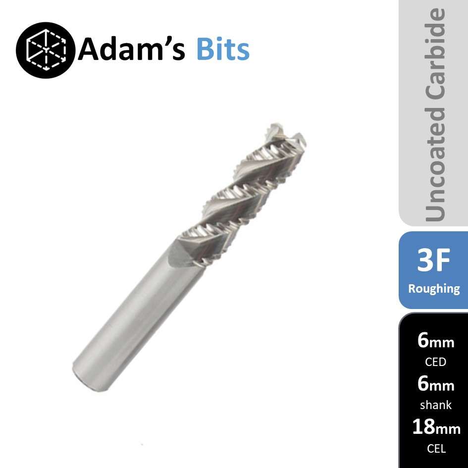 Handerk 3/8"× 7/8"× 3/8"× 2-1/2" Tungsten Carbide Roughing End Mill With Altin Coated For CNC - View #3