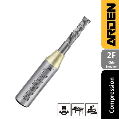 ARDEN 2 Flute Compression Chip Breaker TCT