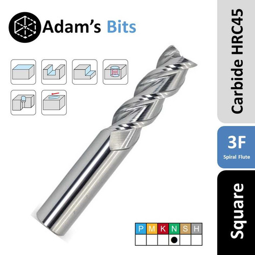 3 Flute UP CUT Carbide End Mill (for Aluminium)