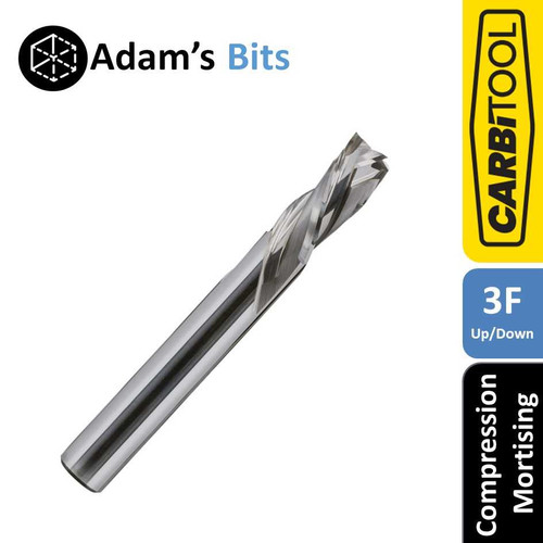 CARBiTOOL - 3 Flute Compression Bit for Mortising