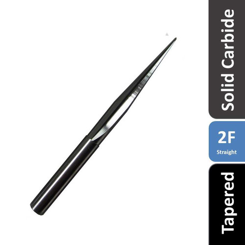 2 Flute STRAIGHT TAPERED Ball Nose Carbide Mill Adam s Bits
