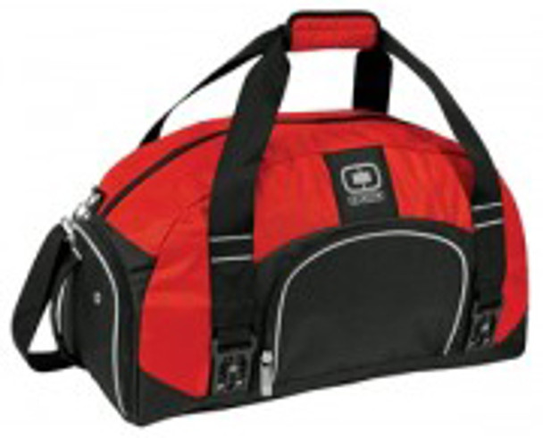 Ogio Duffle bag with ventilated shoe compartment, front zippered pocket, and personalized with first name or initials 