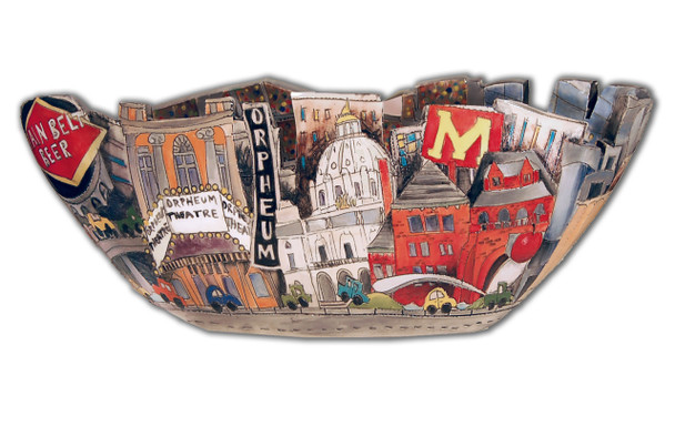 Custom commissioned ceramic snack bowl