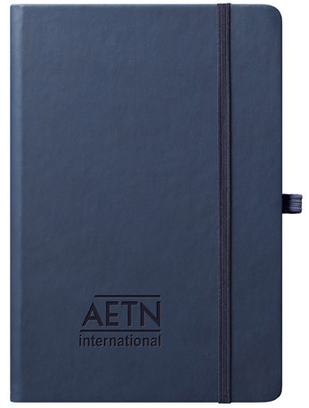 navy journal with logo cover