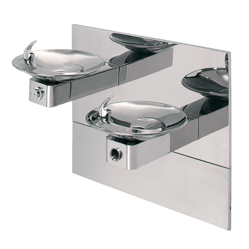 Wall Mount ADA Touchless/Push Button High Polished Fountain w/Mounting System - Model: 1011HPSMSHO