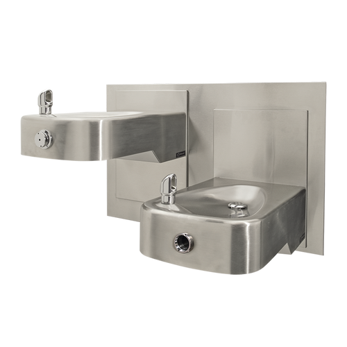 Wall Mount ADA Touchless/Push Button Dual Adjustable Fountain - Model: 1117LHO