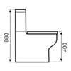 Option 600 Close to Wall Close Coupled Pan, Cistern and Soft Close Seat 