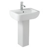 Options 600 550mm 1 Tap Hole Basin and Pedestal