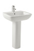 Korsika 550mm 1 Tap Hole Basin and Pedestal
