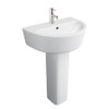 Genoa 550mm 1 Tap Hole Basin and Pedestal