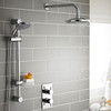 Option 3. Thermostatic Concealed Shower with Adjustable  Slide Rail Kit with Overhead Drencher