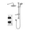 Option 3. Thermostatic Concealed Shower with Adjustable  Slide Rail Kit with Overhead Drencher