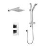 Element Option 3 Shower Thermostatic Concealed Shower with Adjustable Slide Rail Kit and Overhead Drencher