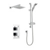 Pure Option 3 Shower Thermostatic Concealed Shower with Adjustable Slide Rail Kit and Overhead Drencher