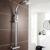  Pure Option  Shower Thermostatic Exposed Bar Shower with Overhead Drencher and Sliding Handset