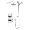 Viktory Option 3 Shower Thermostatic Concealed Shower with Adjustable Slide Rail Kit and Overhead Drencher