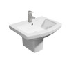 Trim 550mm 1 Tap Hole Basin and Semi Pedestal