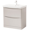 Arc Floor Standing Unit & Ceramic Basin - Cashmere  