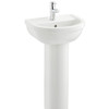 450mm 1 Tap Hole Basin and Pedestal 
