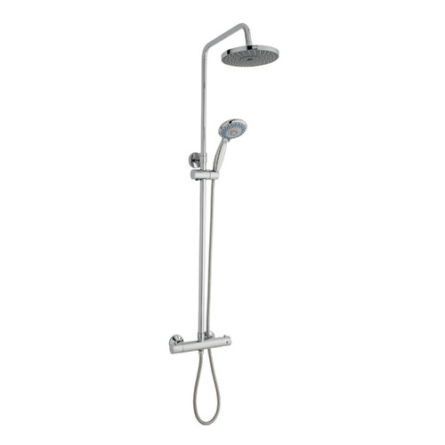 Plan Option 7 Thermostatic Exposed Bar Shower with Overhead Drencher and Sliding Handrail