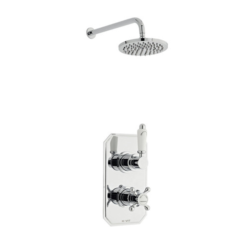 Viktory Option 2 Shower Thermostatic Concealed Shower with Fixed Overhead Drencher