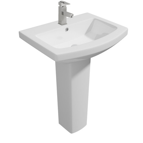 Trim 550mm 1 Tap Hole Basin and Pedestal