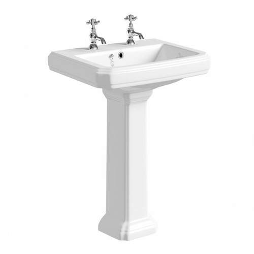 Astley 600mm 2th Basin and Pedestal