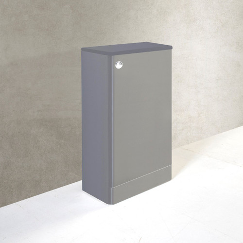 Options 24 Furniture 500mm WC Unit with Concealed Cistern - Matt Cool Grey 