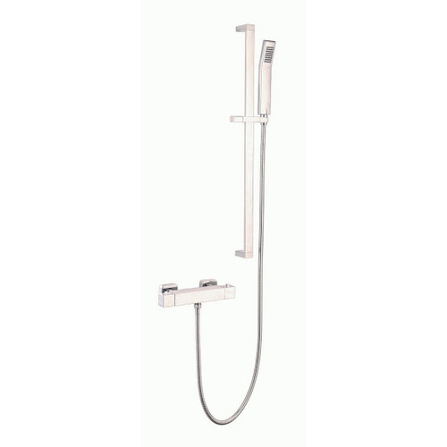 Pure Option 4 Thermostatic Exposed Bar Shower with Adjustable Slide Rail Kit 