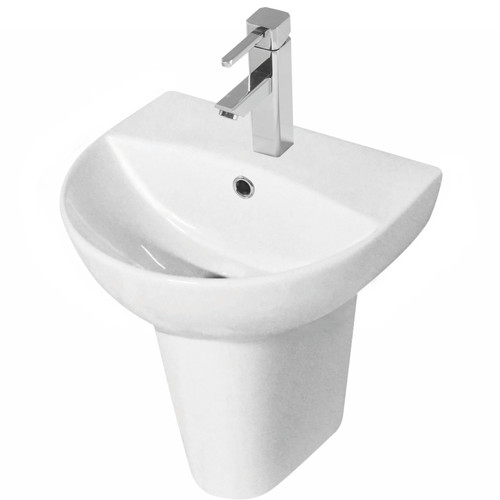 Kameo 1 Tap Hole Basin and Semi Pedestal 