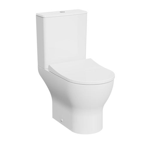 Eklipse Round Open Back Rimless Pan, Cistern and Soft Close Seat 