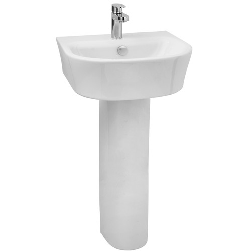 Eklipse 1 Tap Hole Basin and Pedestal 