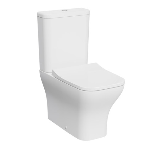 Eklipse Square Closed Back Rimless Pan, Cistern and Soft Close Seat 