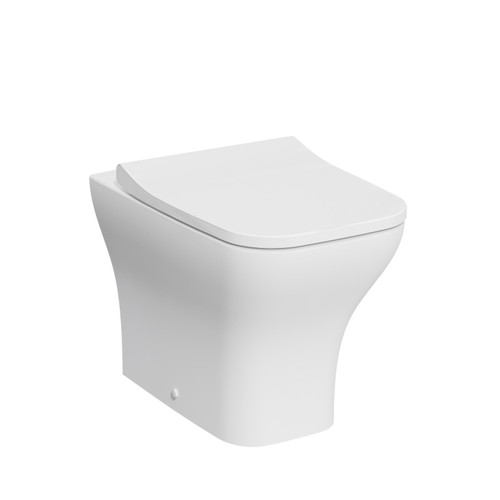 Genoa Square Rimless Back to Wall Pan, Cistern and Soft Close Seat 
