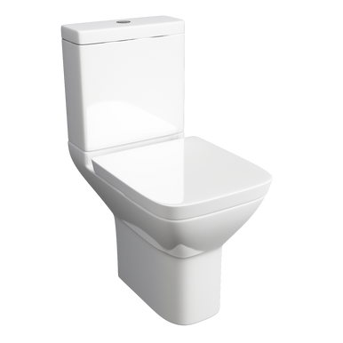 Project Square Close Coupled Pan Cistern And Soft Close Seat Plumbingandbathrooms Uk