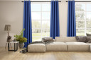 Verduisterende Gordijnen | Blauw met ringen | 150 x 250 cm