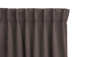 Verduisterende gordijnen | Donker taupe met haken | 150 x 250 cm Verduisterende gordijnen | Donker taupe met haken | 150 x 250 cm