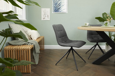 Lifa Living Moderne kuipstoelen in grijs, set van 2