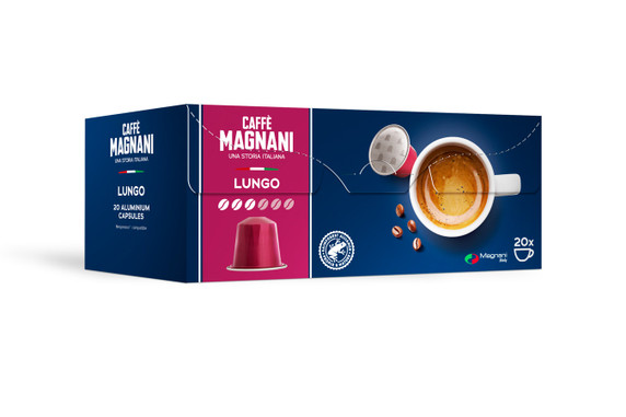 Magnani 100 Lungo capsules voor je Nespresso apparaat, intensiteit 3/6