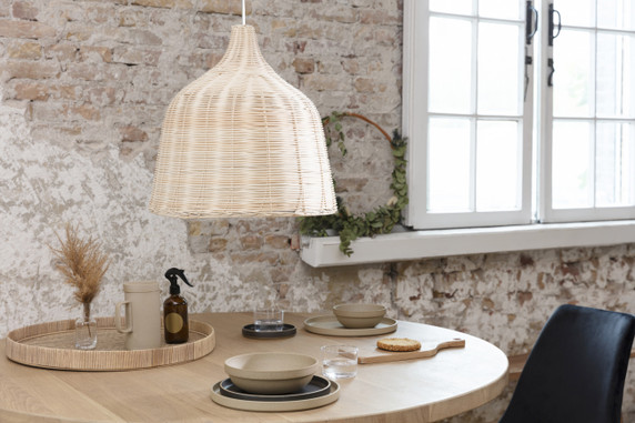 Lifa Living Ronde hanglamp van bamboe in naturel