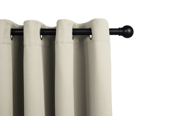 Verduisterende gordijnen | Beige ringen | 150 x 250 cm