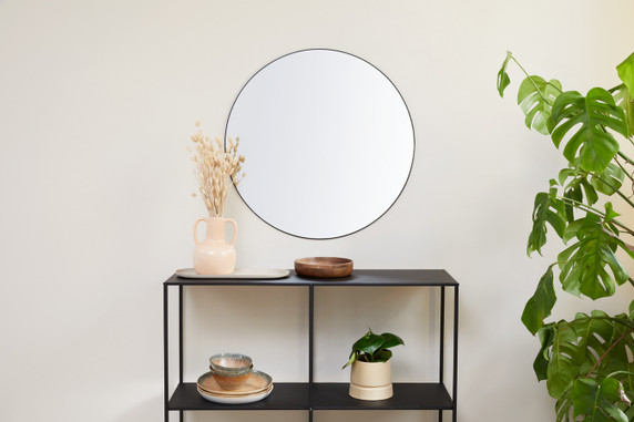 Ronde Spiegel Sophie | Zwart, Ø 70 cm