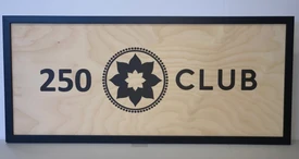 Club Pilates - 250 Class Plaque - Wood (14X32)